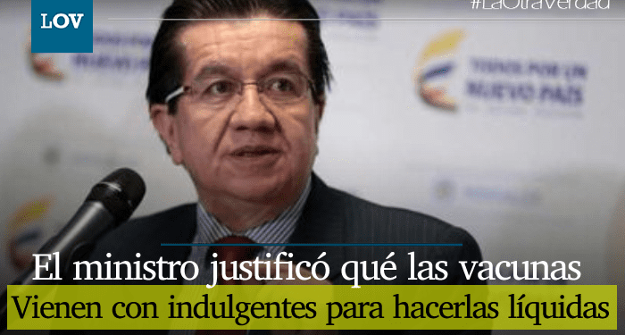 Ministro de Salud justifica que es normal la pérdida de vacunas