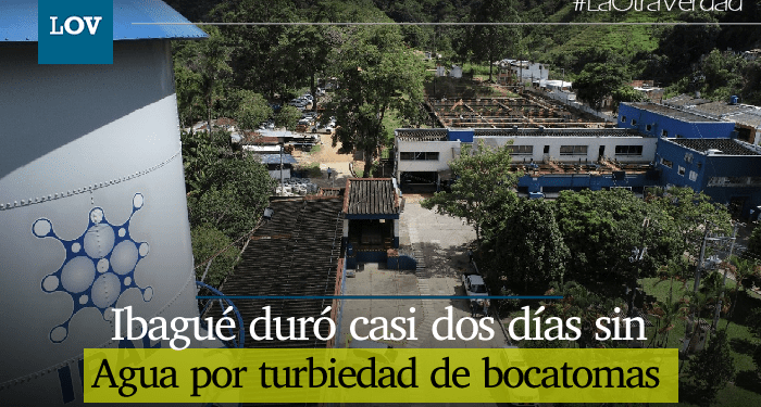 Gran parte de la ciudad de Ibagué estuvo sin agua por altas turbiedades