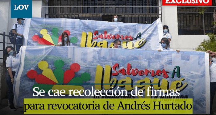 Se cae recolección de firmas para revocatoria de Hurtado