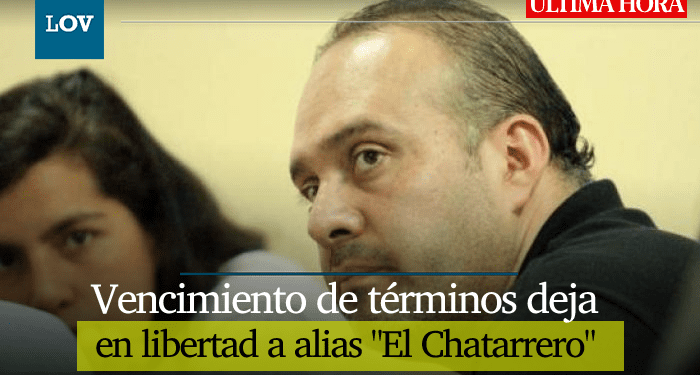 Alias el chatarrero quedó en libertad por vencimientos de términos