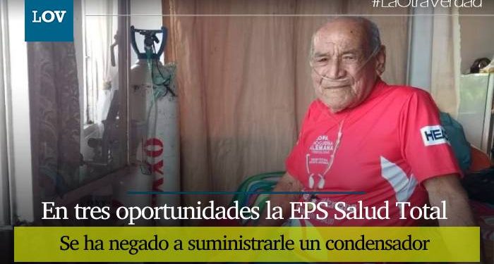 Denuncian negligencia de EPS Salud Total a don Miguel Martínez