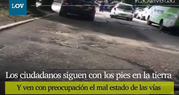 Estado de la vía en el Barrio Cádiz de Ibagué