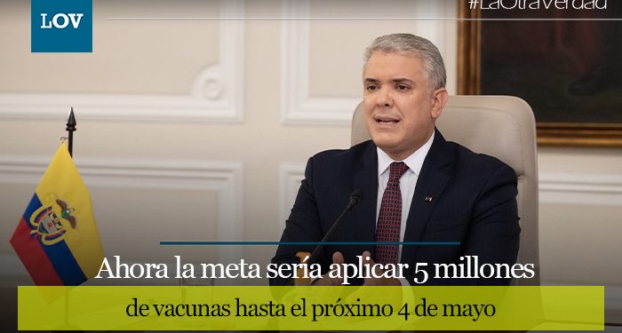 Según Duque hay 4 millones de Personas vacunas contra el covid 19