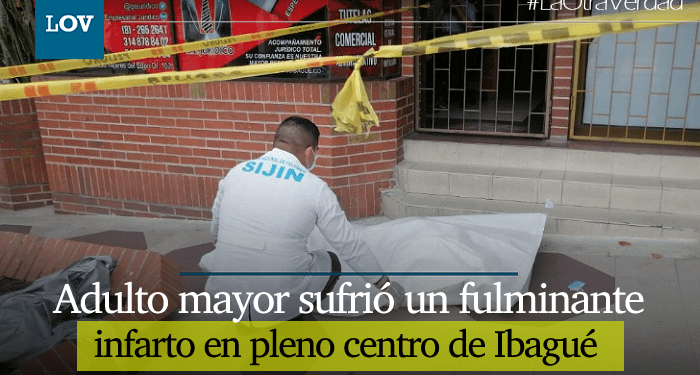 Abuelo murió de un infarto en el centro de Ibagué