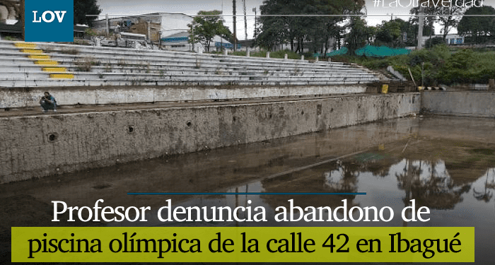 Profesor de natación denuncia abandono de la Piscina Olímpica de Ibagué