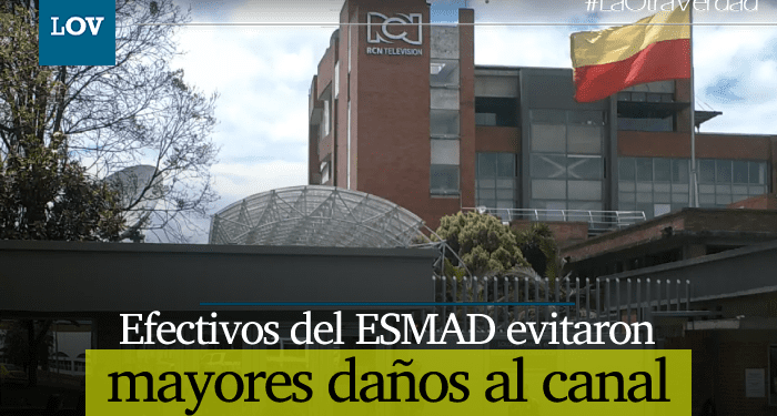 Lo que fué el ataque de manifestantes al Canal RCN en el paro del 28A