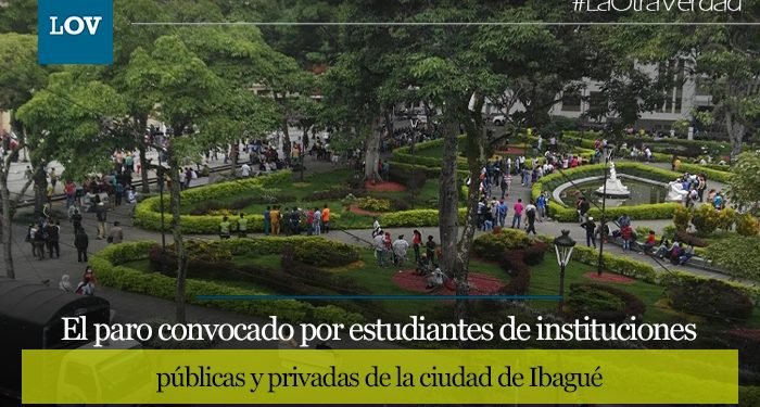 Así será la jornada de paro por Estudiantes de colegios púbicos y privados de Ibagué
