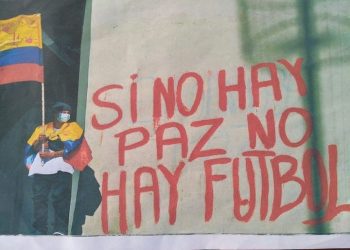 “Si no hay paz, o hay fútbol”, consigna de manifestantes en contra de partido de la Selección Colombia