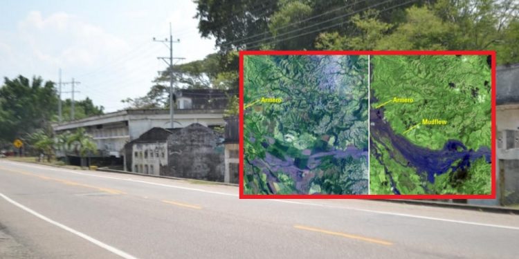 Así fue visto desde el espacio la tragedia de Armero
