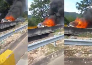 Vehículo se incendió con sus ocupantes en la vía Melgar – Bogotá