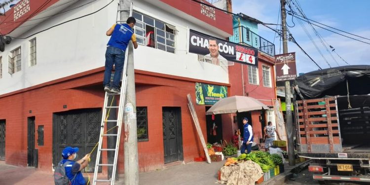 ¡Por fin! Hubo desmonte de publicidad política ilegal en Ibagué