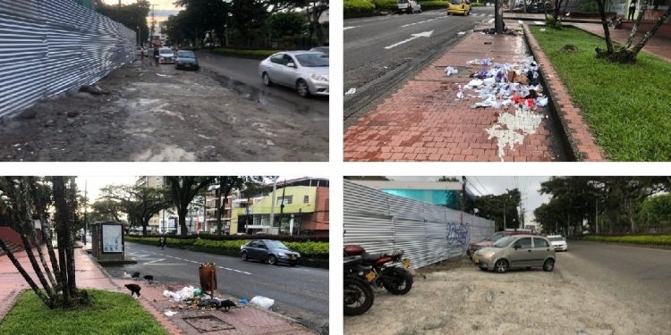 Denuncian basuras y autos mal estacionados sobre Carrera Quinta de Ibagué