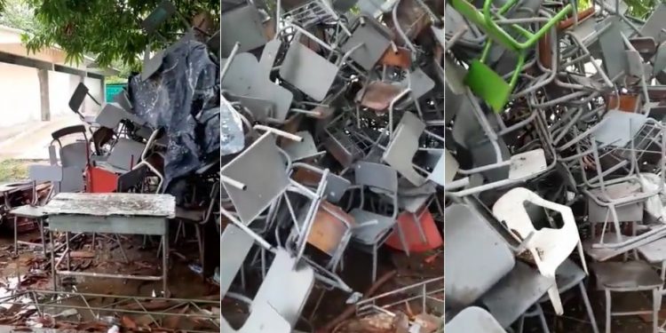 Denuncian detrimento patrimonial con pupitres de colegio en Ambalema, Tolima