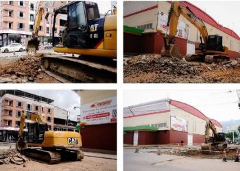 Intervención de la calle 53 al pie de Mercacentro 4 en Ibagué