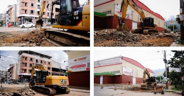 Intervención de la calle 53 al pie de Mercacentro 4 en Ibagué