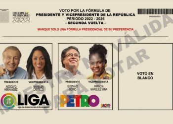 ¡Ya está el tarjetón electoral para segunda vuelta presidencial!