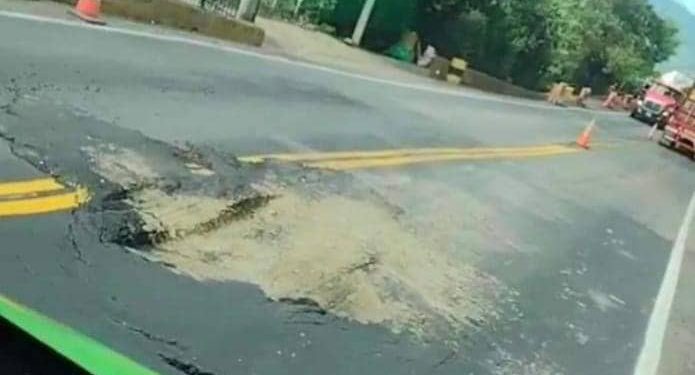 Tramo vial entre Ibagué – Cajamarca volvió a hundirse