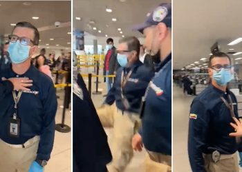 Jaime Adolfo Sánchez de Migración agarró a patadas a un ciudadano en El Dorado