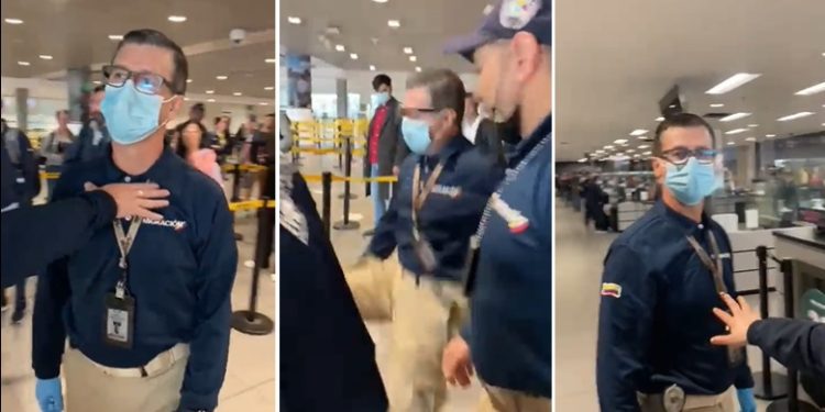 Jaime Adolfo Sánchez de Migración agarró a patadas a un ciudadano en El Dorado