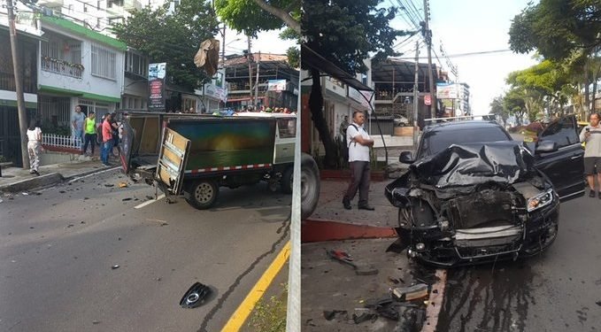 Conductor de Audi en Ibagué protagonizó violento accidente