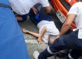 Abuela arrollada por buseta de transporte público en Ibagué