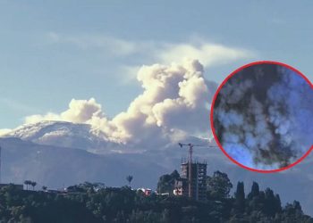 Así se ve el Volcán Nevado del Ruiz desde el espacio