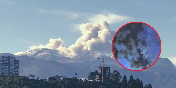 Así se ve el Volcán Nevado del Ruiz desde el espacio