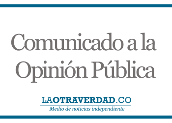 Comunicado a la opinión pública