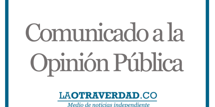 Comunicado a la opinión pública