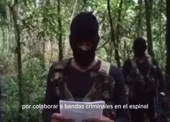 Video intimidatorio de presunto grupo armado genera temor en El Espinal