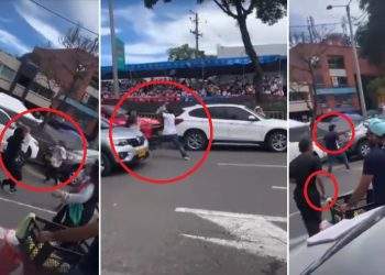 Mientras uno disfrutaron del desfile, otros se prendieron pero a machete