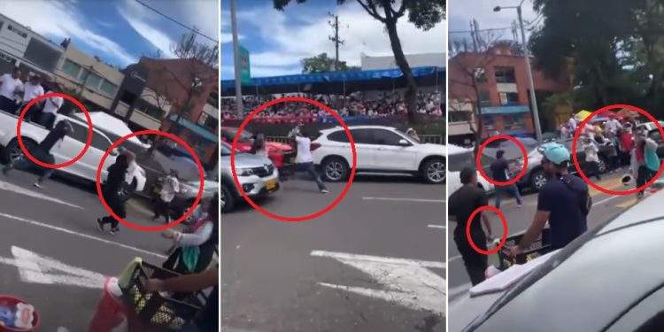 Mientras uno disfrutaron del desfile, otros se prendieron pero a machete
