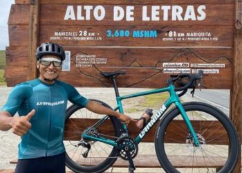 Juan Camilo Sierra batió récord al subir en bicicleta el Alto de Letras