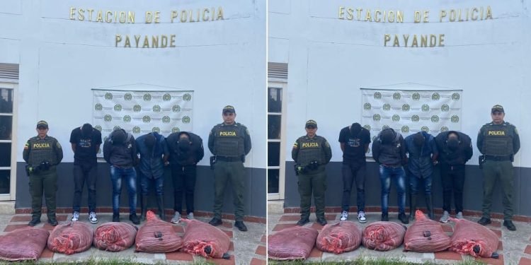 Cinco capturas en flagrancia por abigeato en San Luis, Tolima