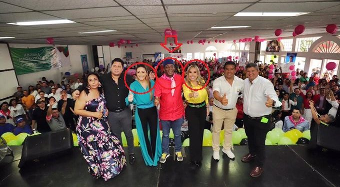 Paulino Riascos del ADA junto a Johana Aranda y Adriana Magali Matiz