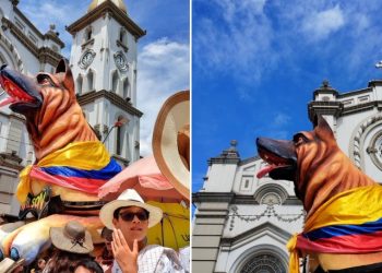 Homenaje a Wilson, el perro héroe, destacó en el Desfile de San Pedro en Ibagué