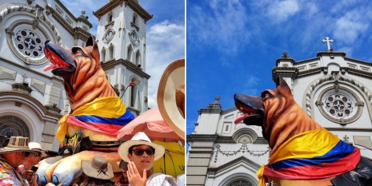 Homenaje a Wilson, el perro héroe, destacó en el Desfile de San Pedro en Ibagué