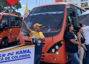 Se desarrolla la marcha de las centrales de trabajadores y llegó al centro de Ibagué