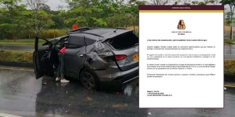 William Cuesta, portero del Deportes Tolima, sufrió aparatoso accidente en Ibagué