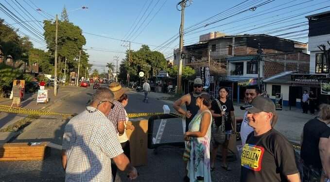 Protesta en El Salado por la falta de agua en Ibagué