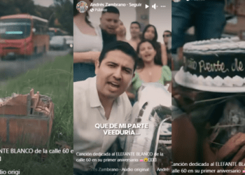 “Con canción cumpleañera concejal de Ibagué conmemora primer aniversario del ‘puente fantasma’ de la calle 60”