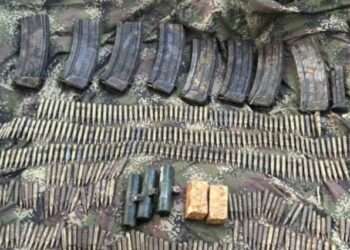 Hallazgo de explosivos y municiones de disidencias en el sur del Tolima