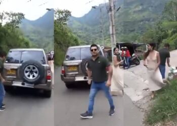 Indignación en Ibagué por pareja captada arrojando basura en el Cañón del Combeima