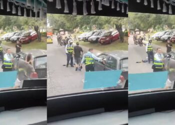 Motociclistas y agentes de tránsito protagonizan enfrentamiento en avenida de Ibagué