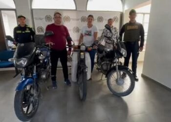 Policía recupera en tiempo récord tres motocicletas tras atraco en zona rural del Guamo