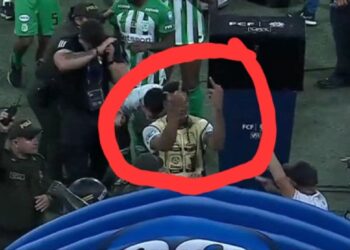 Luis Marquinez desata polƩmica con gesto provocador en la final de la Liga BetPlay