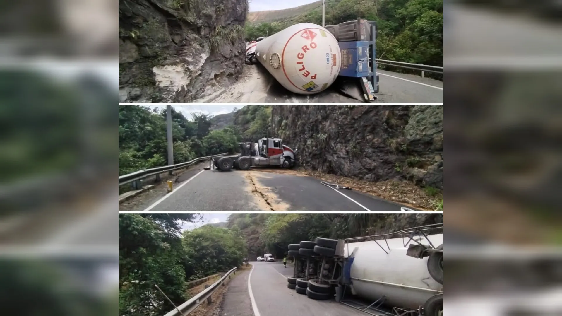 Cierre en la vía Bogotá–Melgar por volcamiento de vehículo con GLP