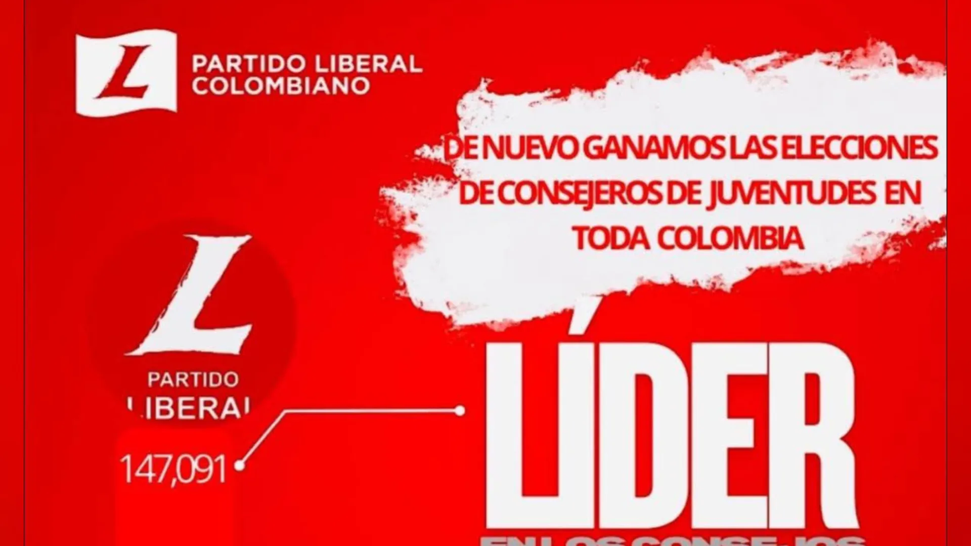 Partido Liberal lidera las elecciones juveniles en Colombia