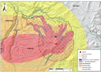 Advierten evacuación inmediata en zona de alto riesgo en el Volcán Puracé