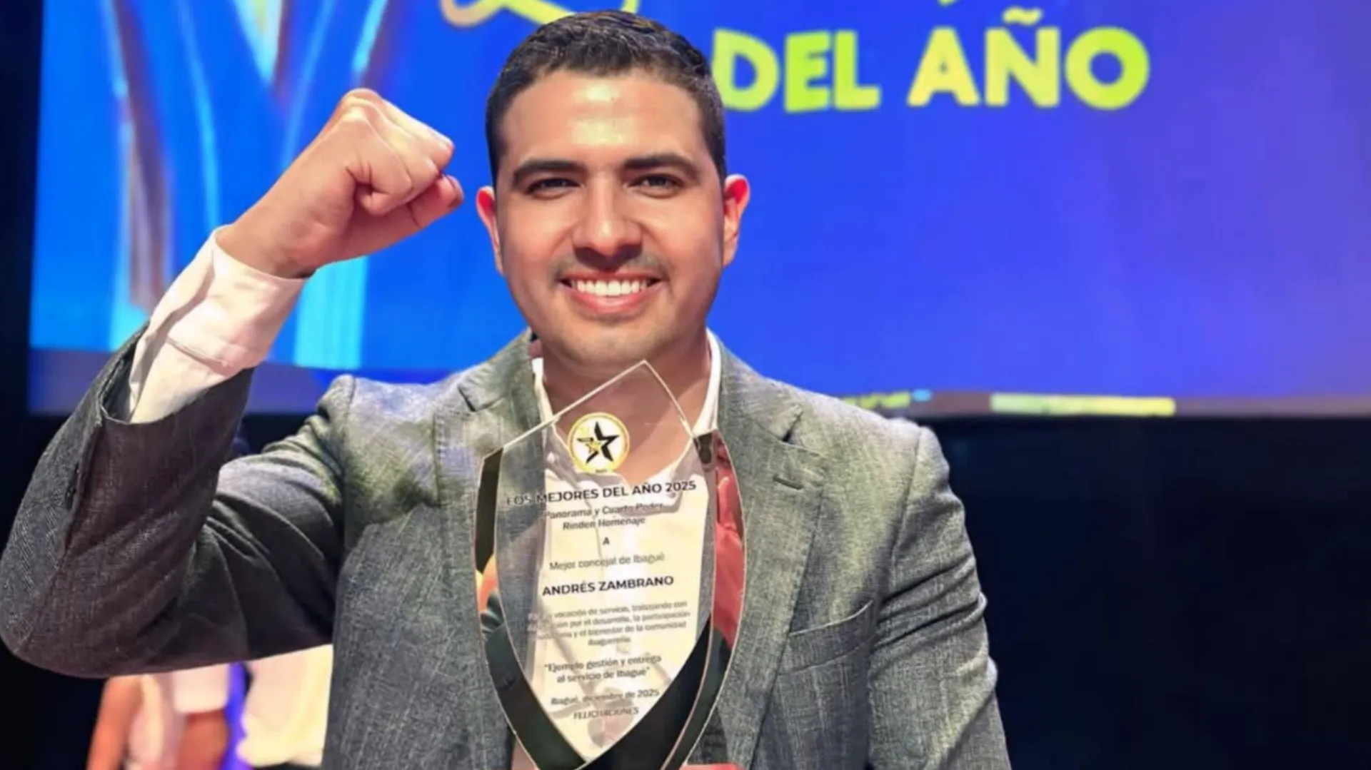 Reconocimiento exalta la gestión y el liderazgo del Mejor Concejal de Ibagué